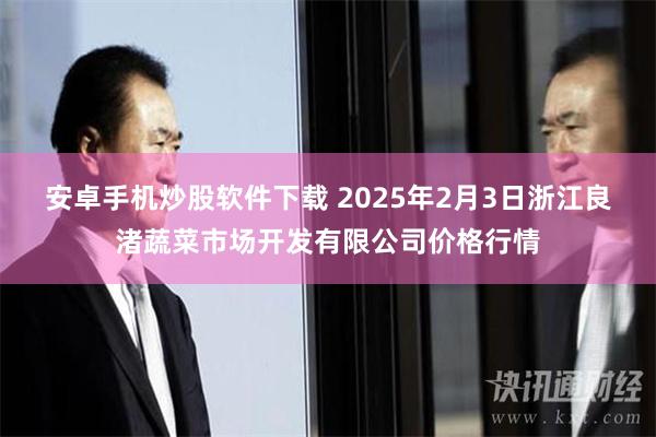 安卓手机炒股软件下载 2025年2月3日浙江良渚蔬菜市场开发有限公司价格行情